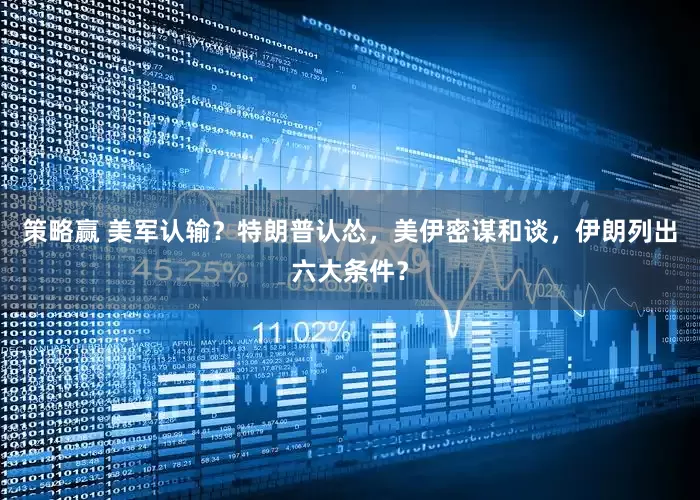 策略赢 美军认输？特朗普认怂，美伊密谋和谈，伊朗列出六大条件？